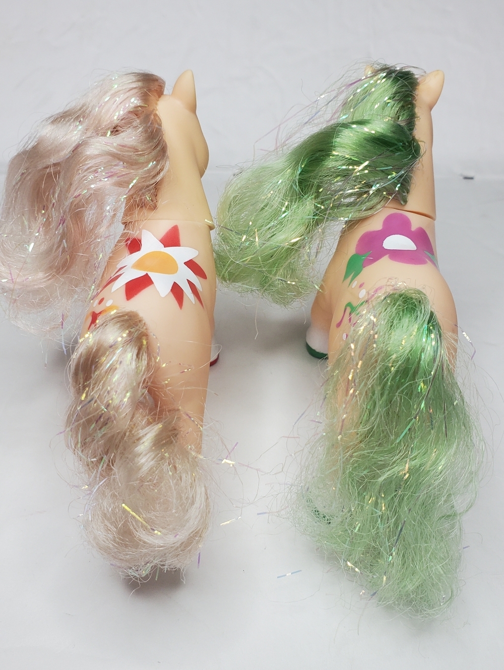 90's Lanard Pony Tails Toys Glitter Hair Ponies Lot of 2 Vintage Horses - Picture 3 of 7